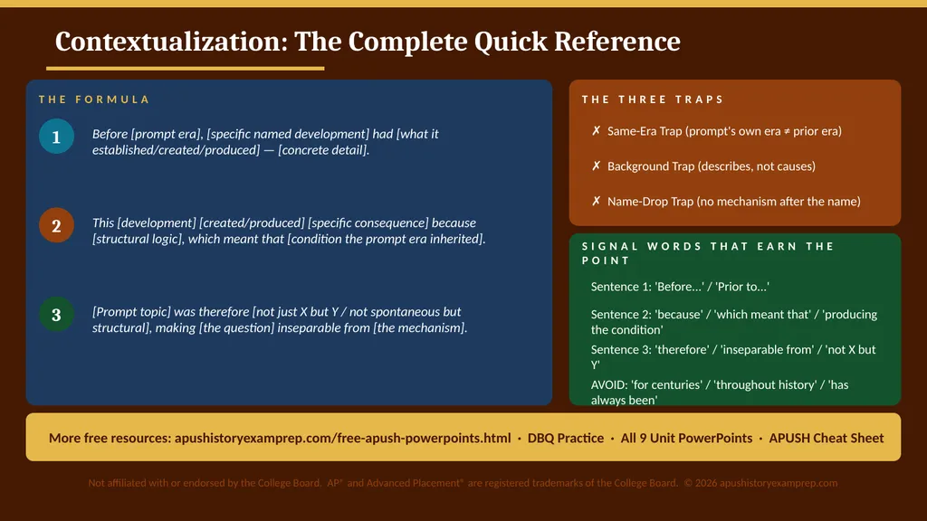 DBQ MINI-LESSON · ESSAY SKILLS Contextualization: - slide 12 of 12