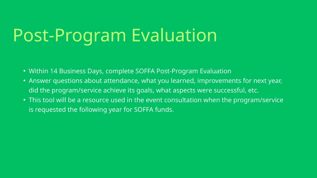 SOFFA FUNDING ELIGIBILITY BE REGISTERED WITH - slide 18 of 20