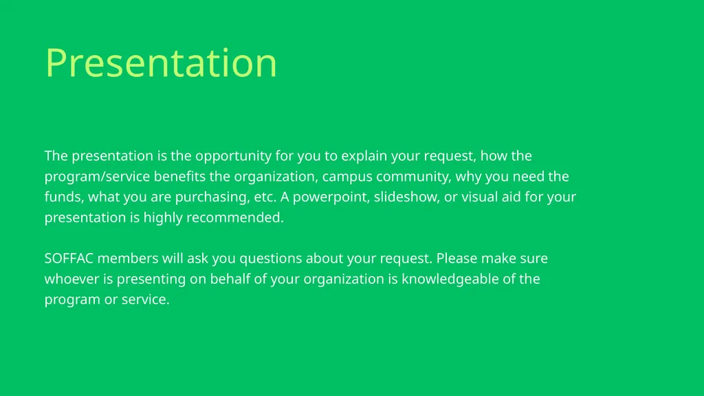SOFFA FUNDING ELIGIBILITY BE REGISTERED WITH - slide 14 of 20