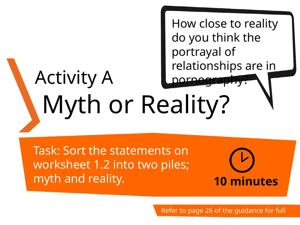 MYTH VS REALITY Online Pornography Lesson Plan - slide 11 of 21