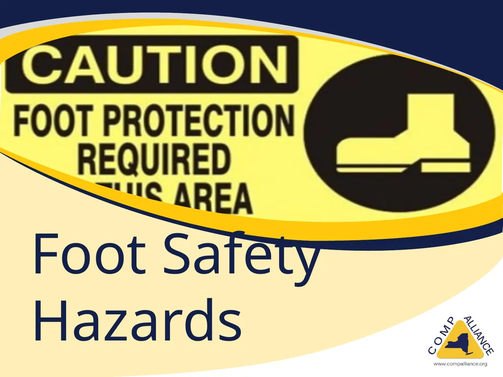 Foot Safety Hazards Foot Hazards Falling objects - slide 1 of 9