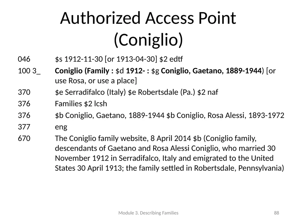 Describing Families Module 3 Module 3. Describing - slide 88 of 103