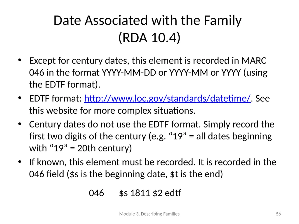 Describing Families Module 3 Module 3. Describing - slide 56 of 103