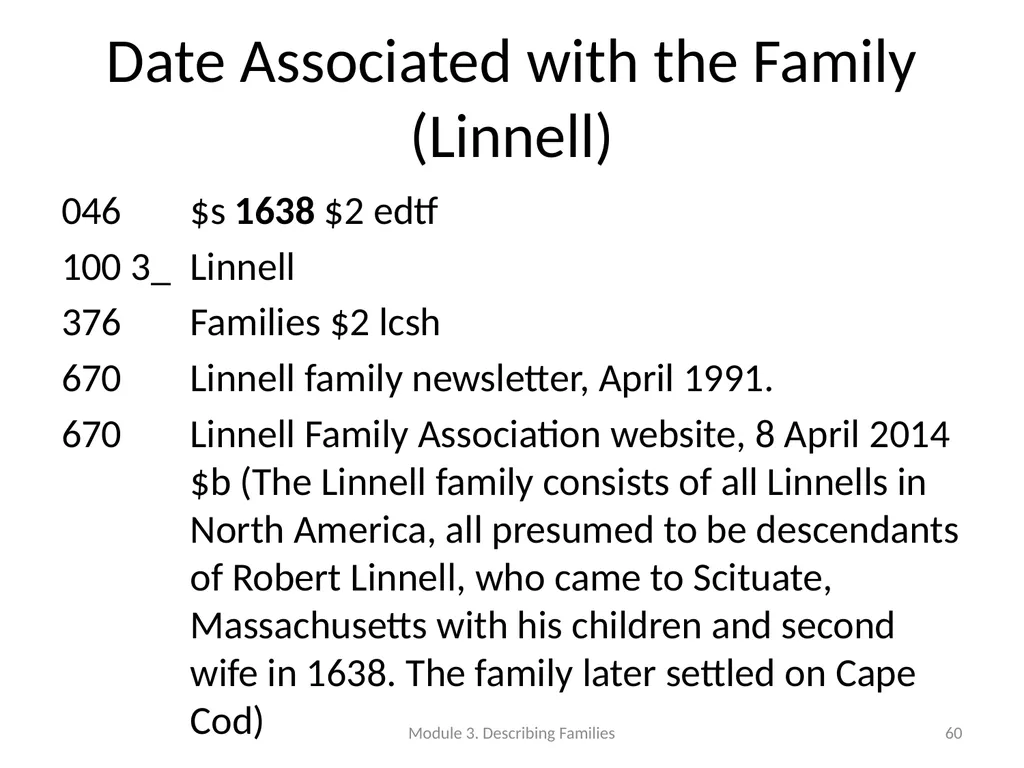 Describing Families Module 3 Module 3. Describing - slide 60 of 103