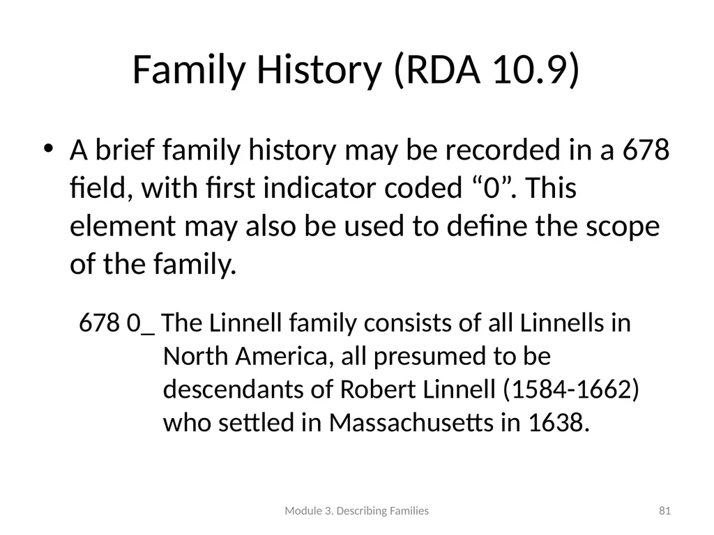 Describing Families Module 3 Module 3. Describing - slide 81 of 103