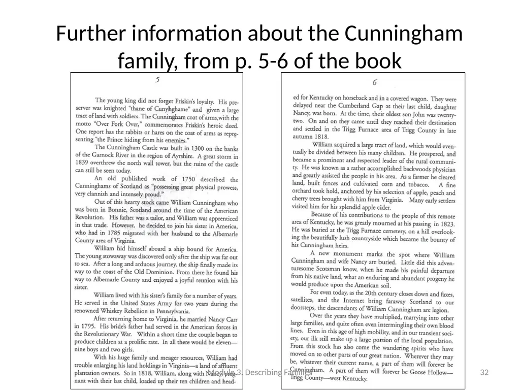 Describing Families Module 3 Module 3. Describing - slide 32 of 103