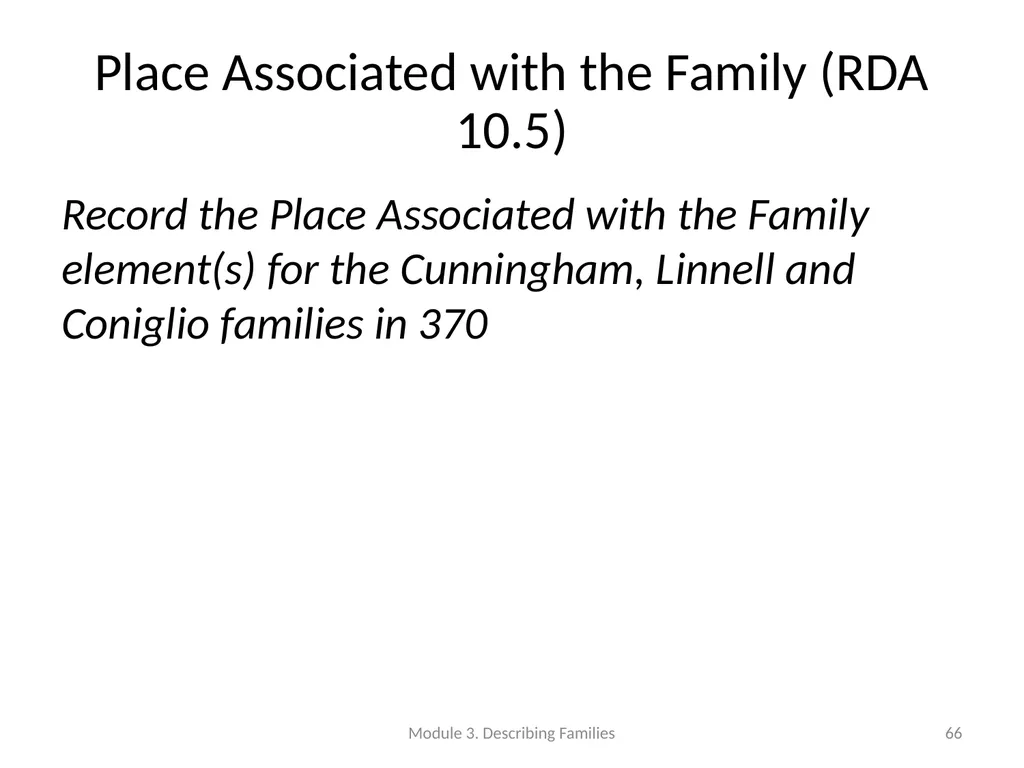 Describing Families Module 3 Module 3. Describing - slide 66 of 103