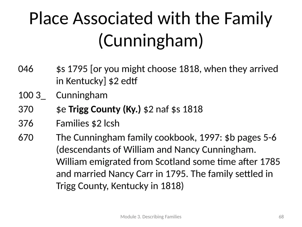 Describing Families Module 3 Module 3. Describing - slide 68 of 103