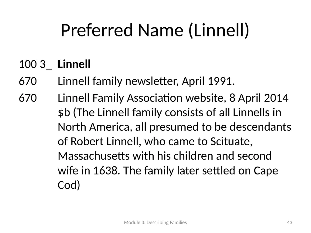 Describing Families Module 3 Module 3. Describing - slide 43 of 103