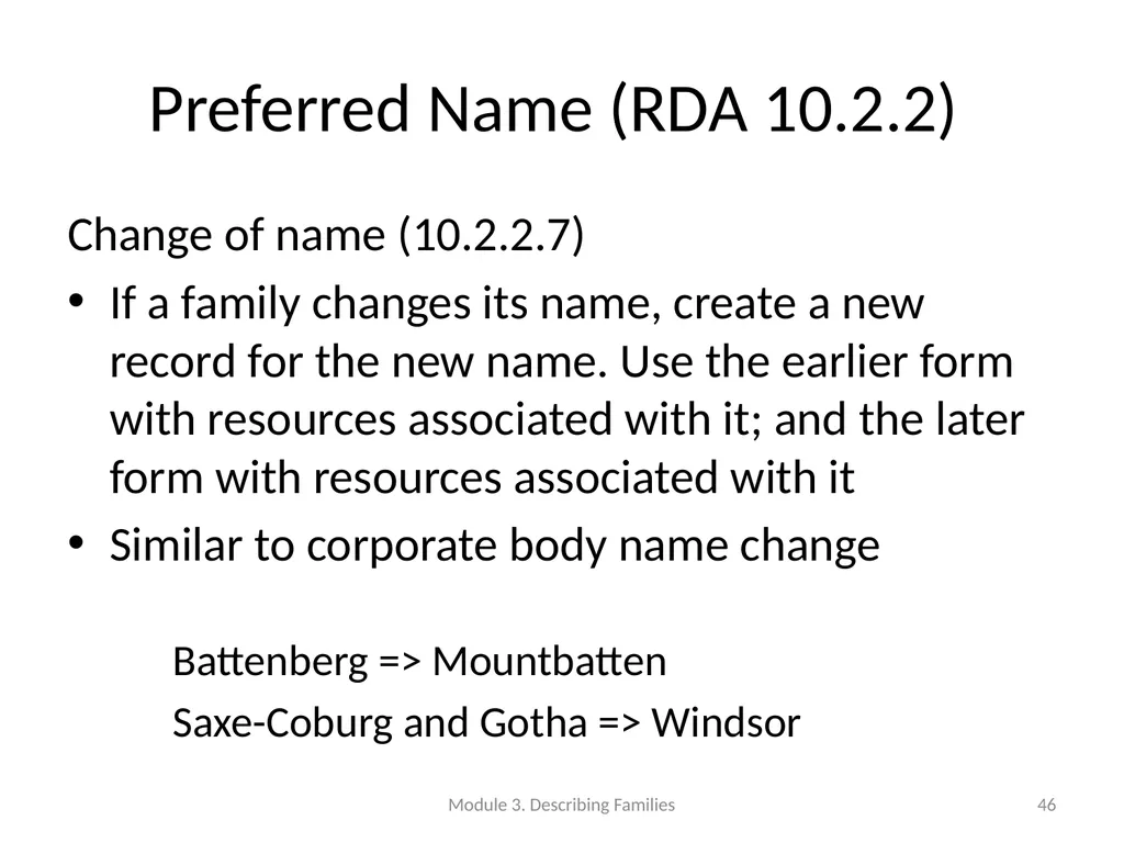 Describing Families Module 3 Module 3. Describing - slide 46 of 103