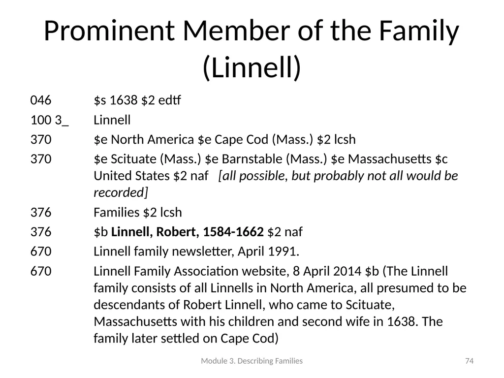 Describing Families Module 3 Module 3. Describing - slide 74 of 103