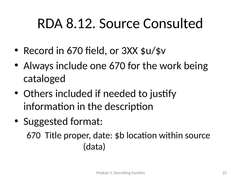 Describing Families Module 3 Module 3. Describing - slide 23 of 103