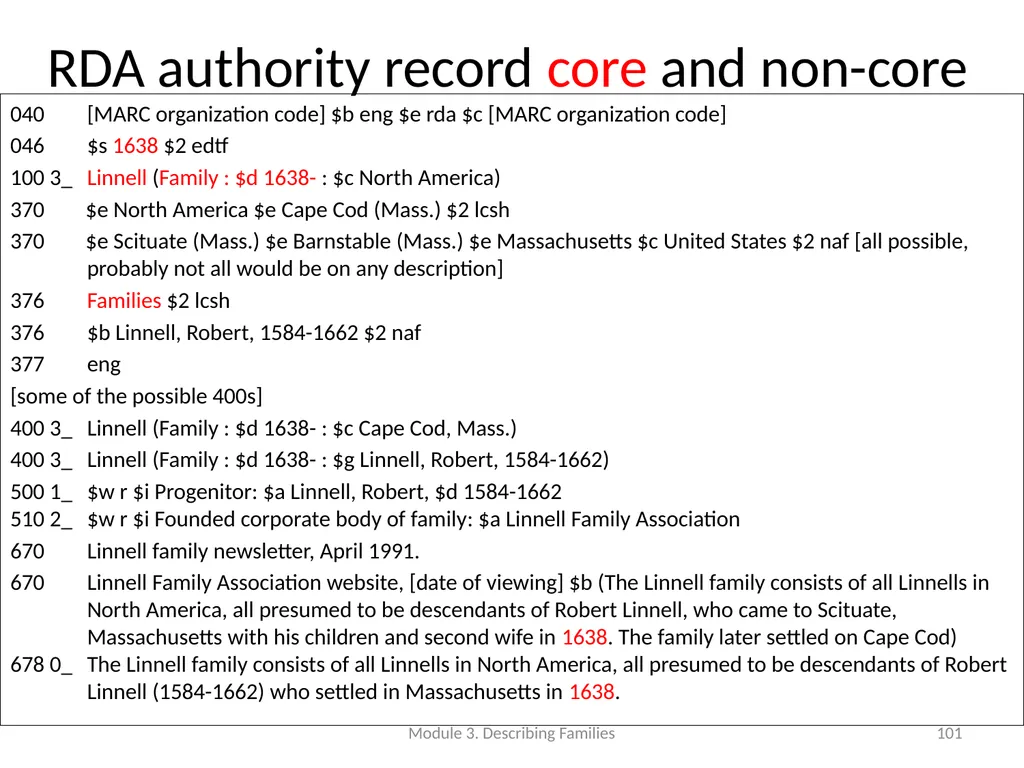 Describing Families Module 3 Module 3. Describing - slide 101 of 103