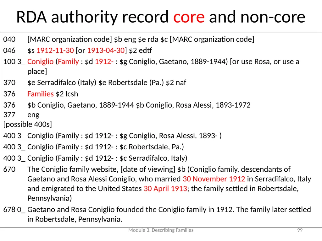 Describing Families Module 3 Module 3. Describing - slide 99 of 103