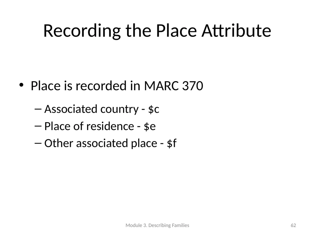 Describing Families Module 3 Module 3. Describing - slide 62 of 103