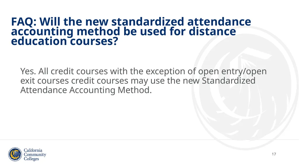 Student Attendance Accounting and Reporting and - slide 17 of 49
