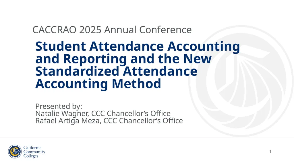 Student Attendance Accounting and Reporting and - slide 1 of 49