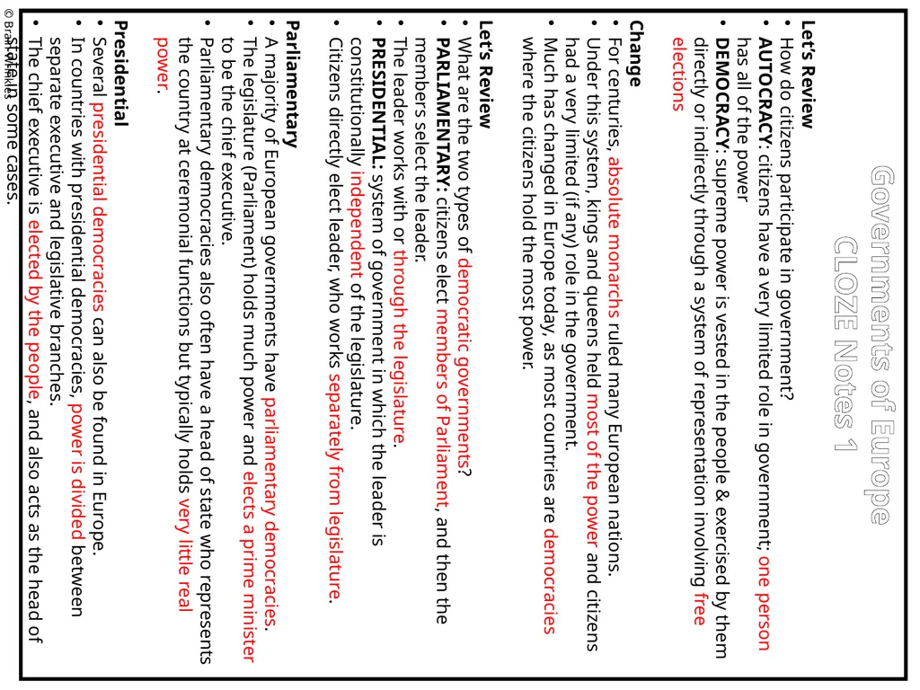 GOVERNMENTS Presentation, Graphic Organizers, & - slide 13 of 88