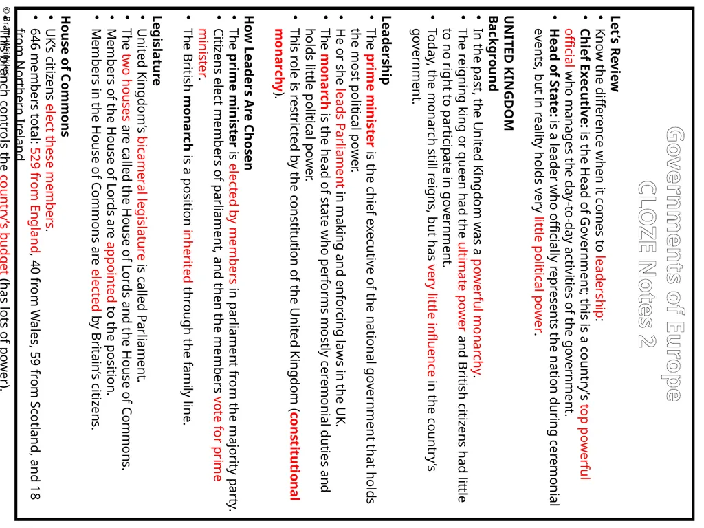 GOVERNMENTS Presentation, Graphic Organizers, & - slide 14 of 88