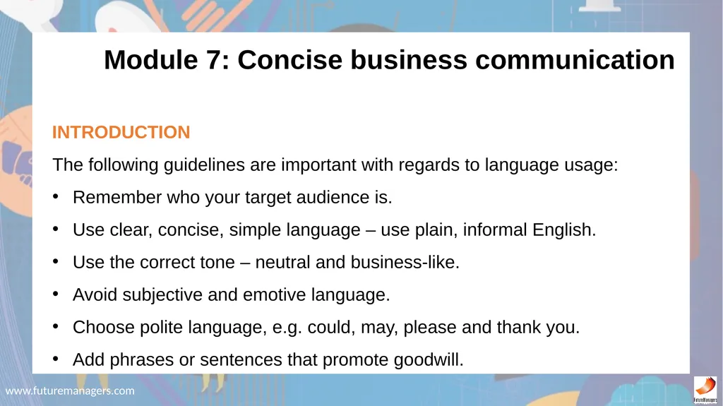 Communication N5 www.futuremanagers.com - slide 49 of 88