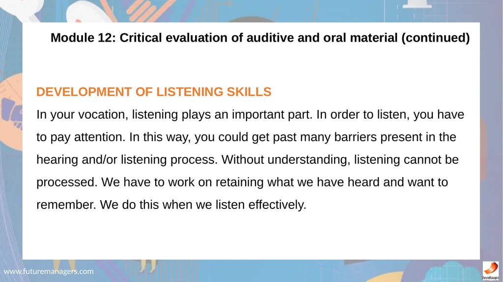 Communication N5 www.futuremanagers.com - slide 86 of 88
