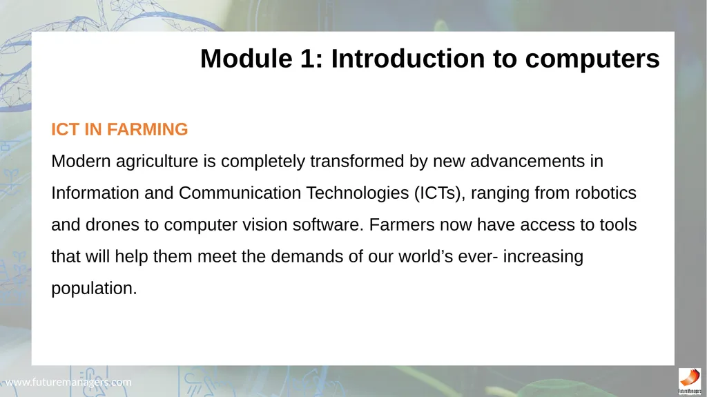 Computer Practice: Farming N5 - slide 2 of 13
