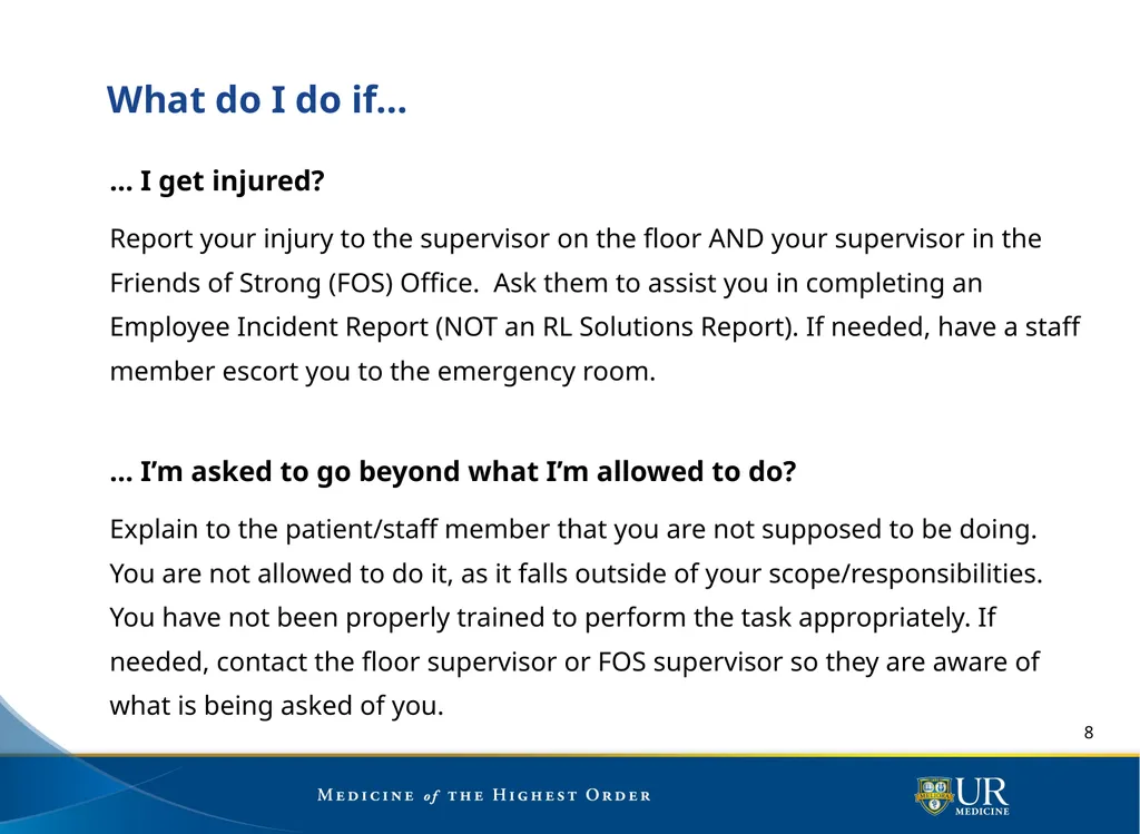 Safe Patient Handling & Mobility Education - slide 8 of 9