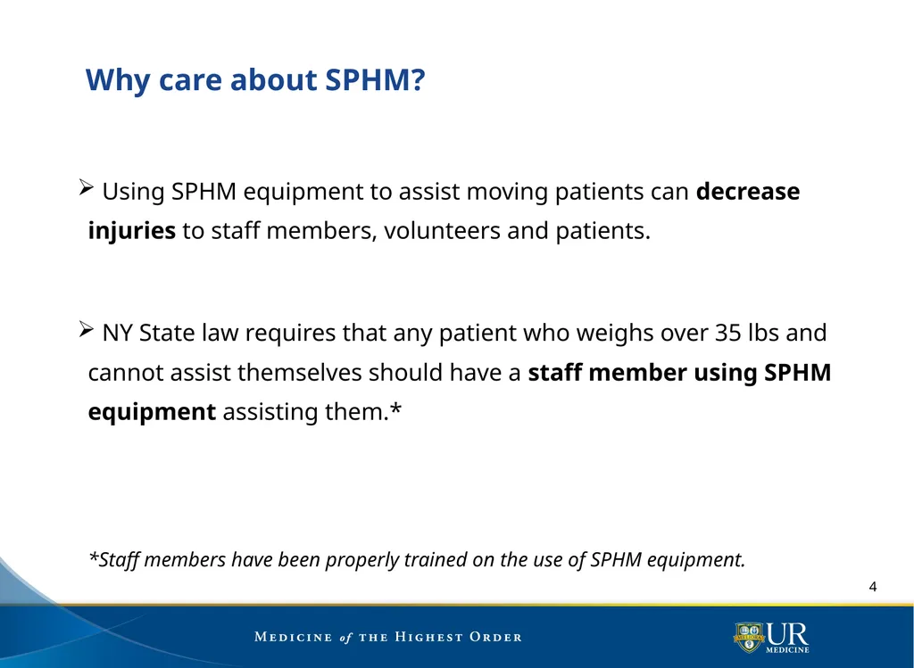 Safe Patient Handling & Mobility Education - slide 4 of 9