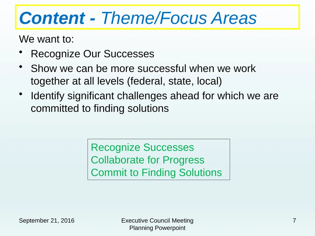 1 2016 Chesapeake Executive Council Planning Team - slide 7 of 23