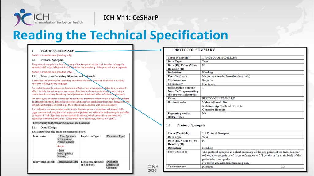 ICH M11: Clinical electronic Structured Harmonised - slide 13 of 16