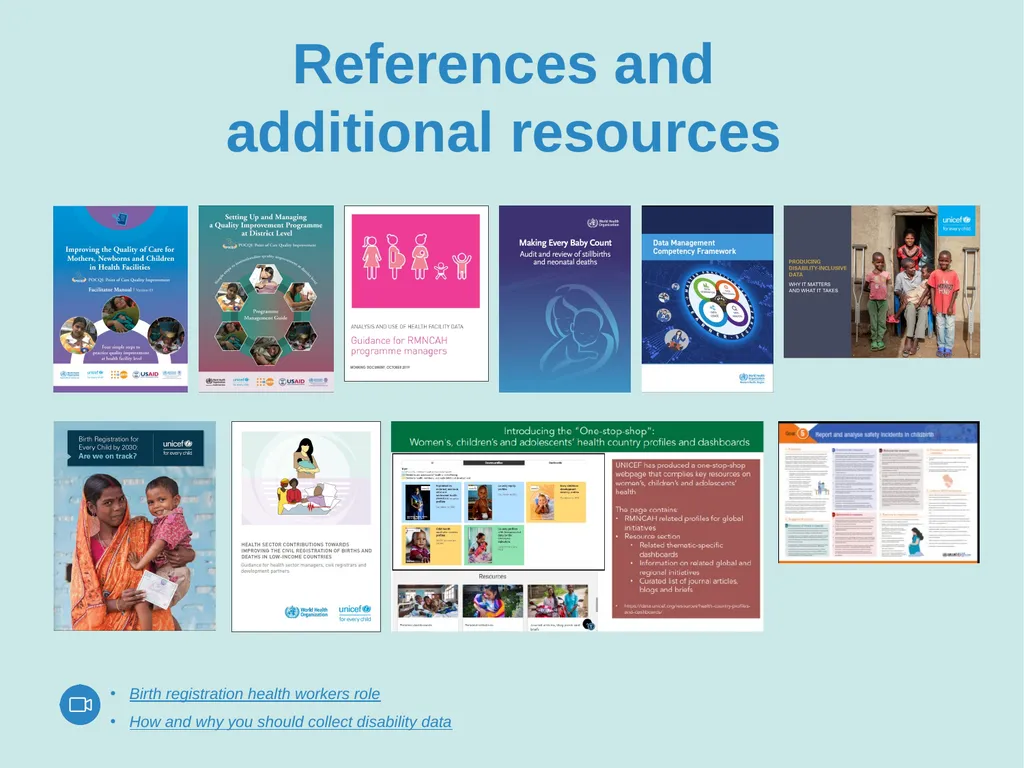Data collection and use Goal and learning outcomes - slide 40 of 42