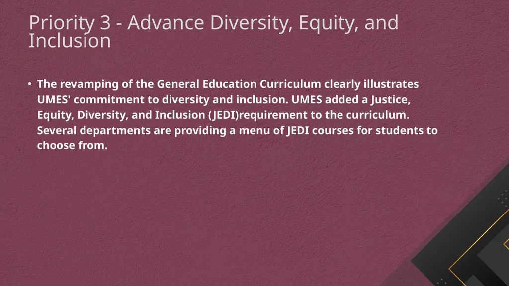 01 02 - UMES Middle States Self-Study Update - slide 10 of 20