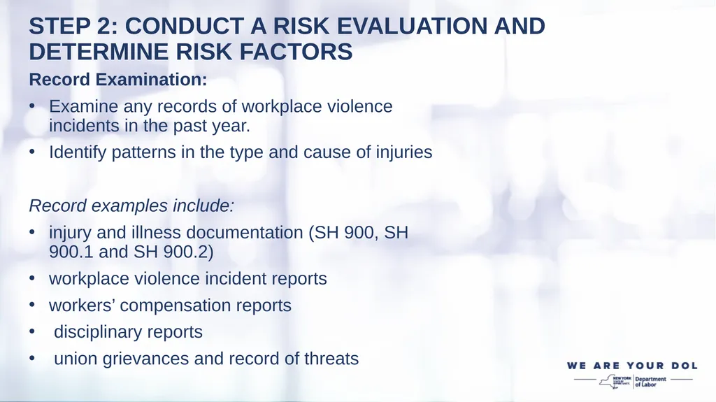 WORKPLACE VIOLENCE PREVENTION REGULATIONS EMPLOYER - slide 5 of 22