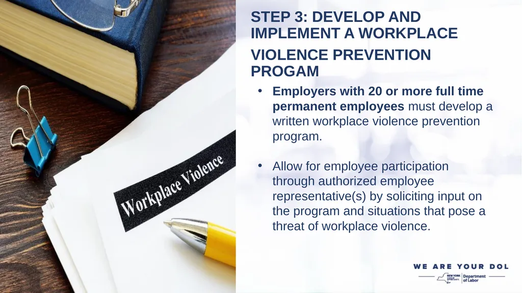 WORKPLACE VIOLENCE PREVENTION REGULATIONS EMPLOYER - slide 8 of 22
