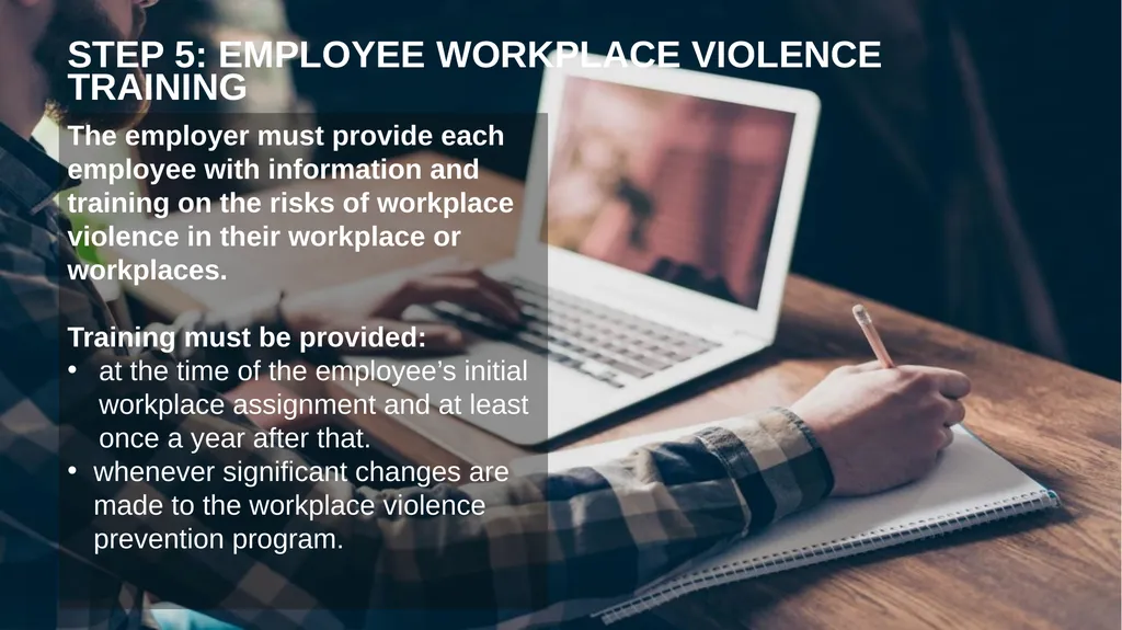 WORKPLACE VIOLENCE PREVENTION REGULATIONS EMPLOYER - slide 15 of 22