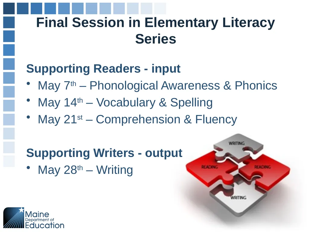Supporting Elementary Students in Writing May 28, - slide 2 of 30