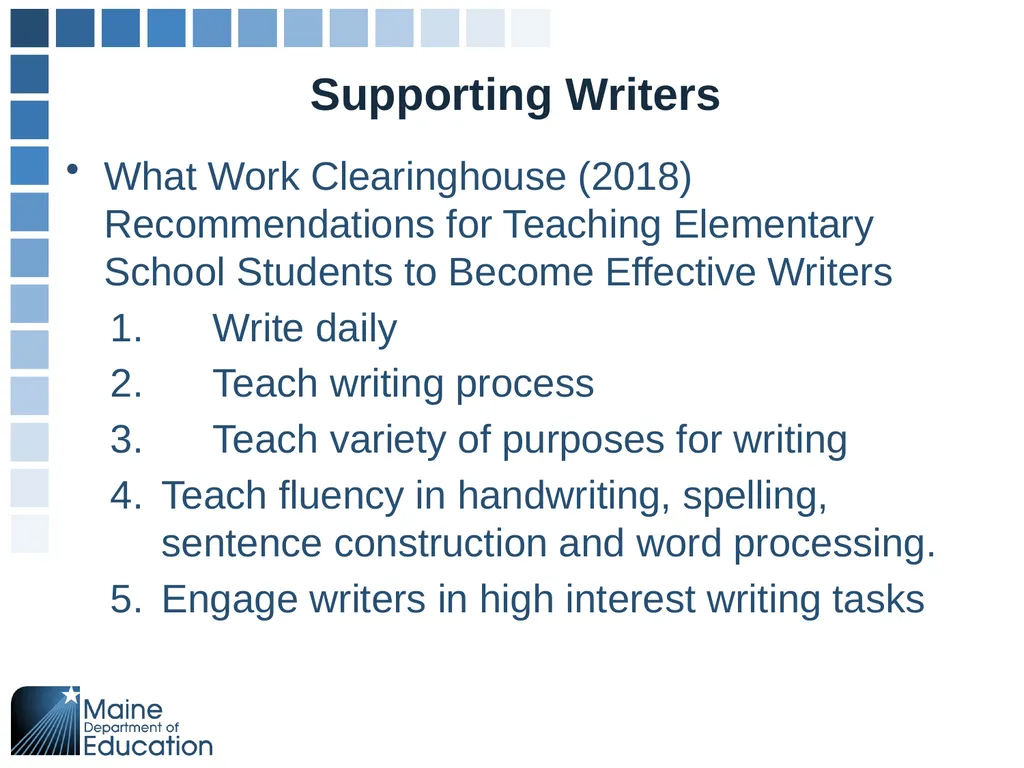 Supporting Elementary Students in Writing May 28, - slide 10 of 30
