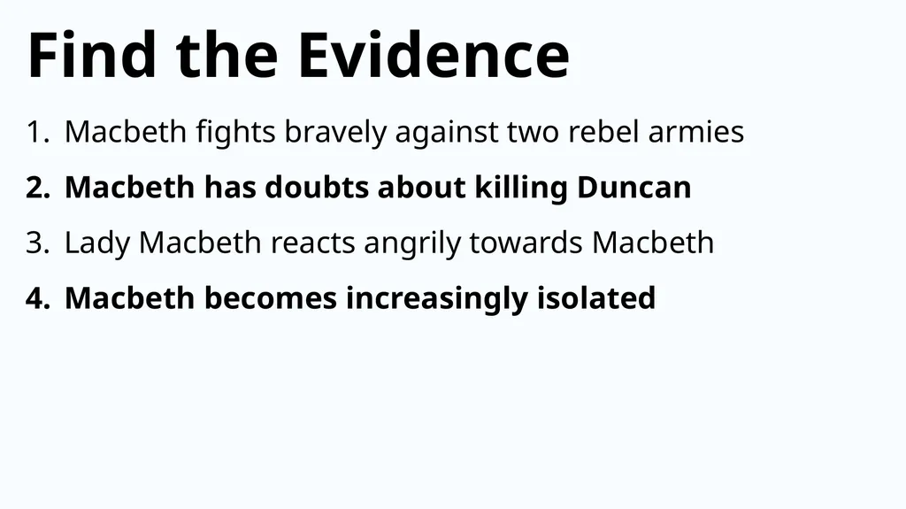 Mixed Starters on Macbeth Write Down What You Know - slide 14 of 17