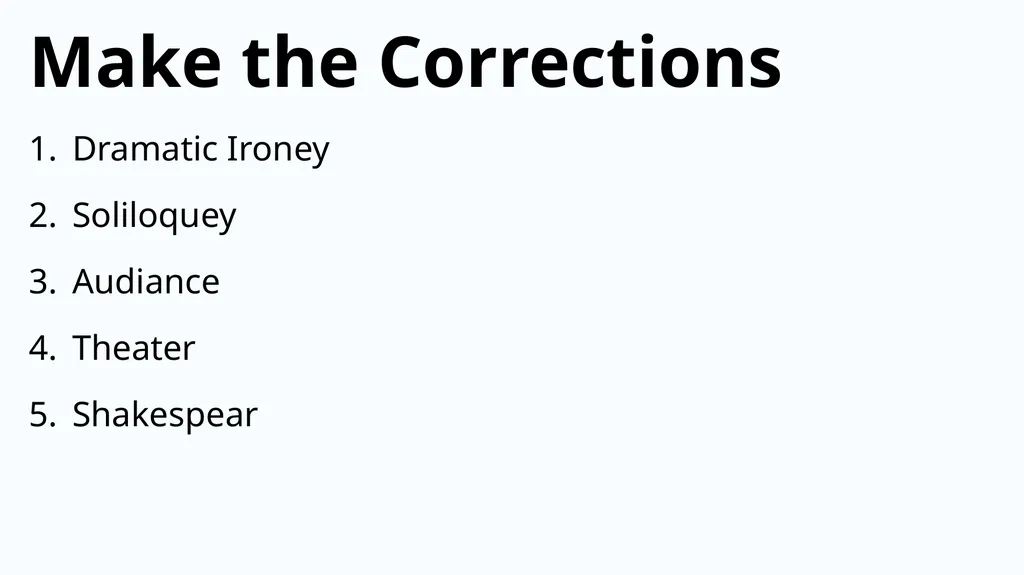 Mixed Starters on Macbeth Write Down What You Know - slide 7 of 17