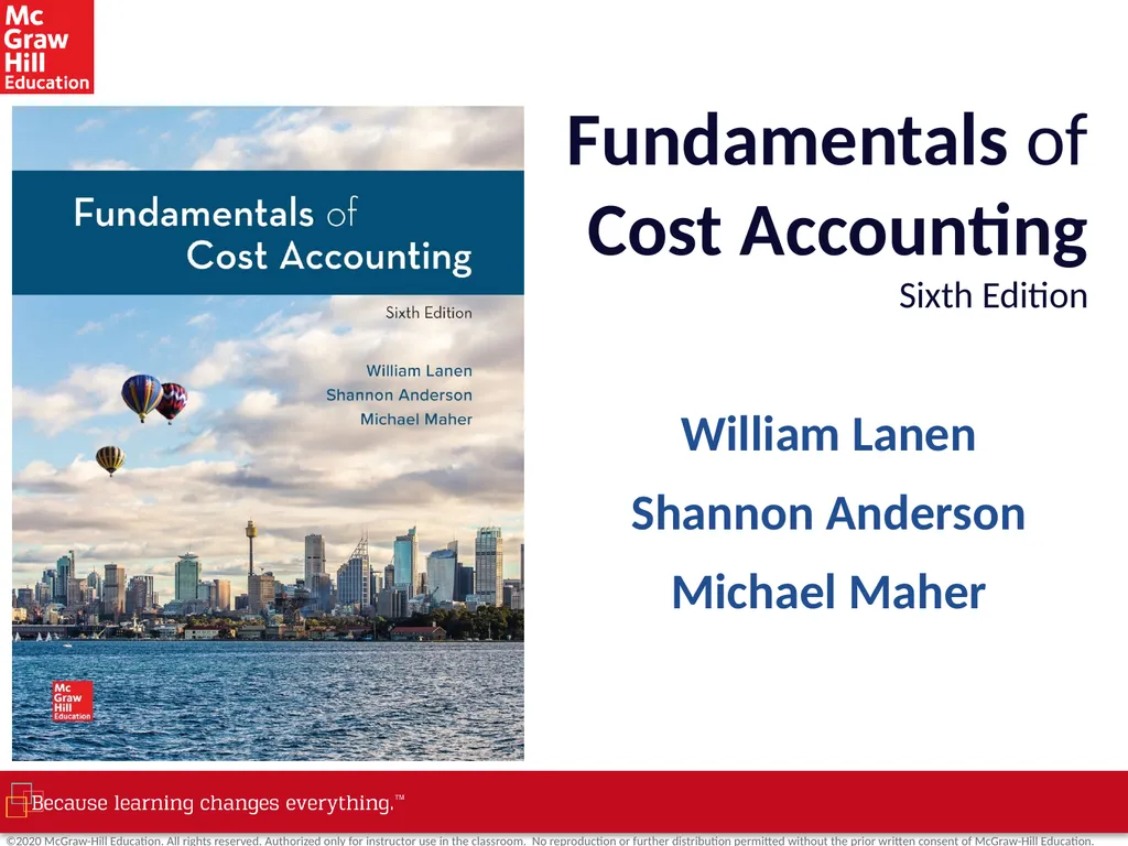 Fundamentals of Cost Accounting Sixth Edition - slide 1 of 33