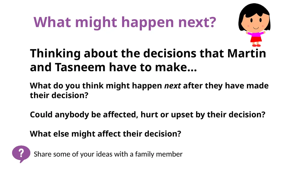 KS1 Home learning: Making decisions Play this - slide 7 of 10