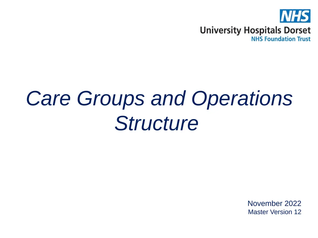 November 2022 Master Version 12 Care Groups and - slide 1 of 10