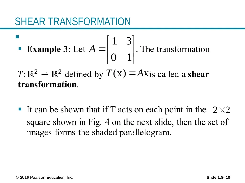 © 2016 Pearson Education, Inc. Linear Equations in - slide 10 of 16
