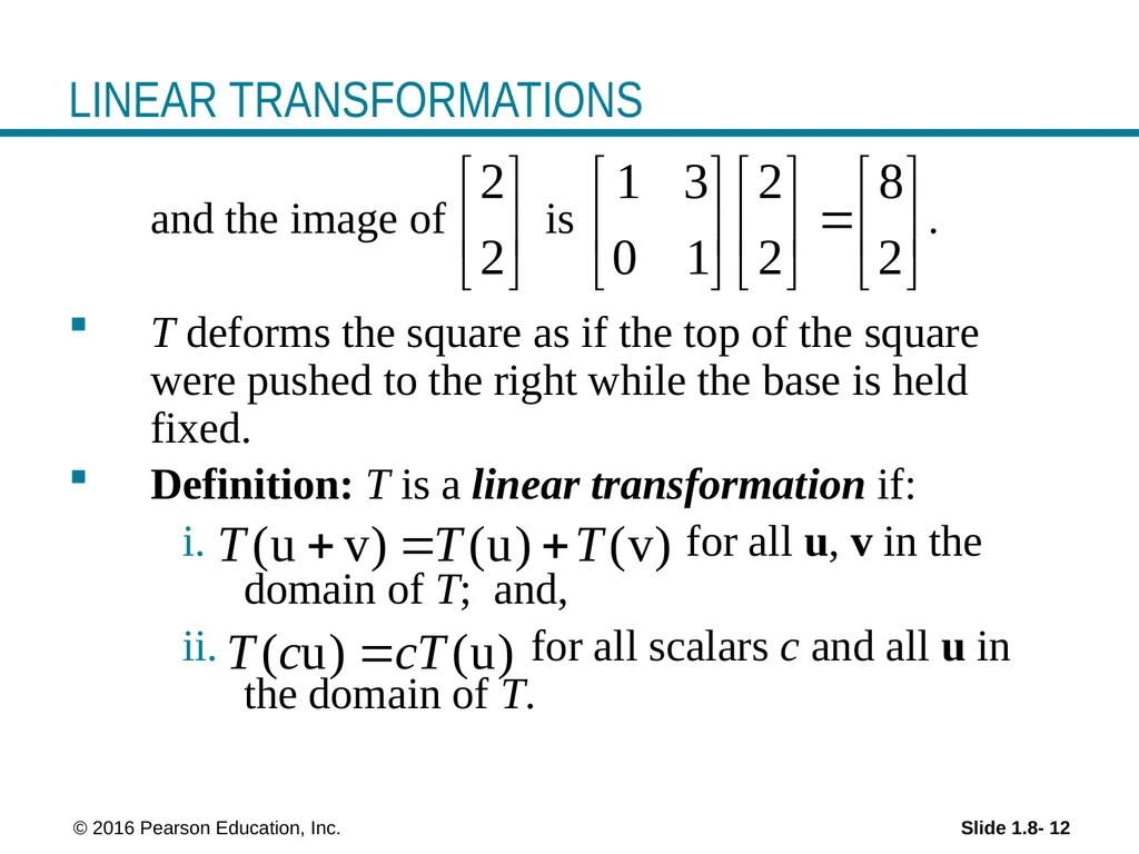© 2016 Pearson Education, Inc. Linear Equations in - slide 12 of 16