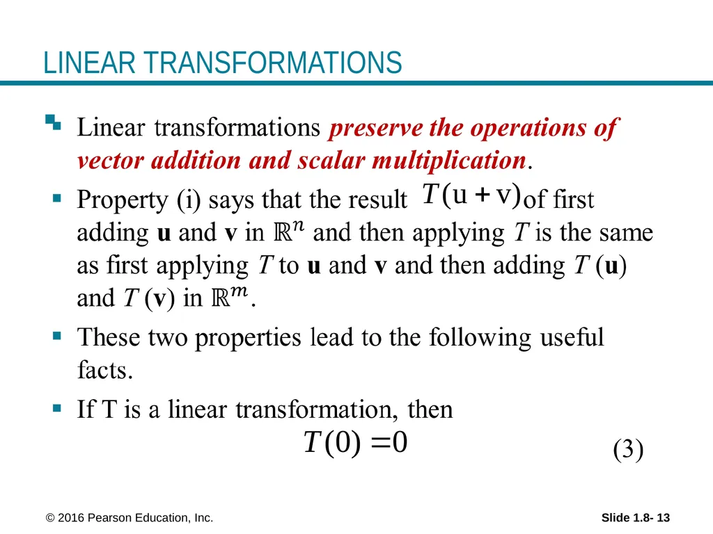 © 2016 Pearson Education, Inc. Linear Equations in - slide 13 of 16