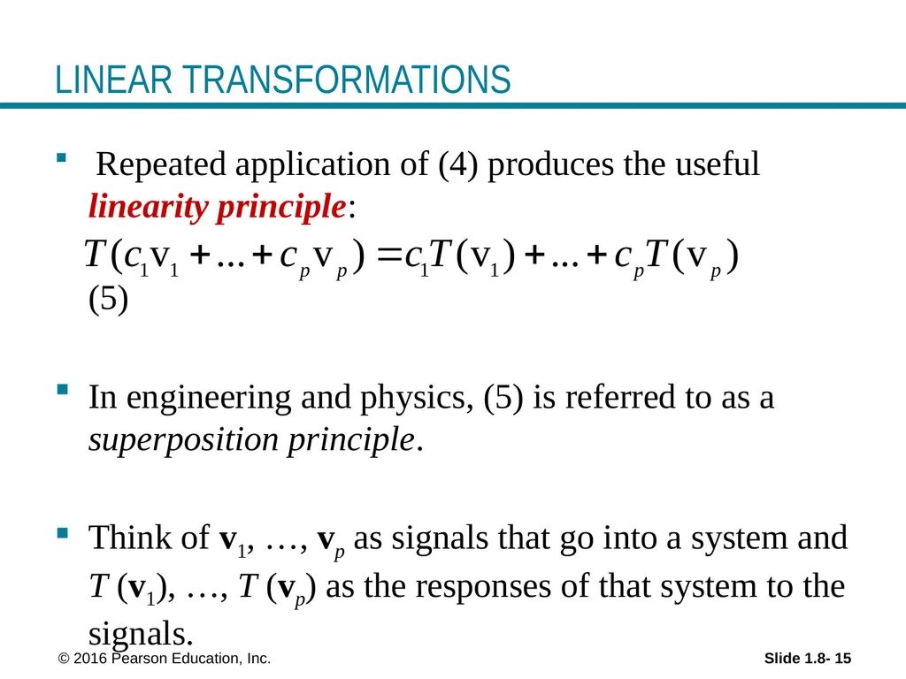 © 2016 Pearson Education, Inc. Linear Equations in - slide 15 of 16
