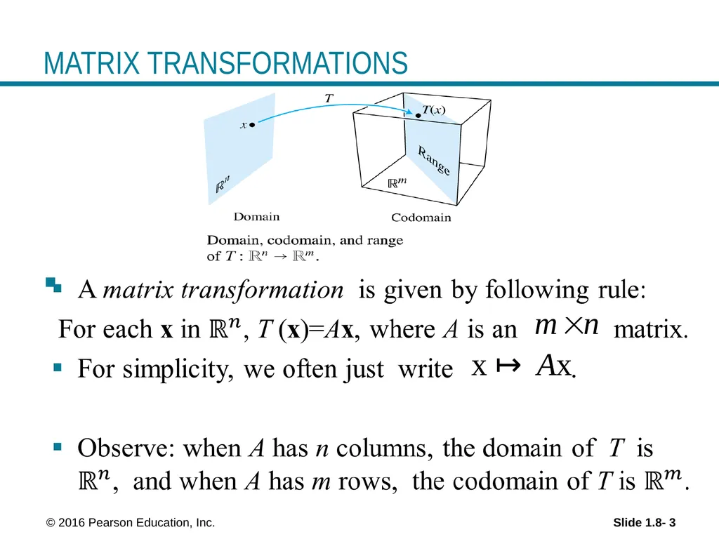 © 2016 Pearson Education, Inc. Linear Equations in - slide 3 of 16