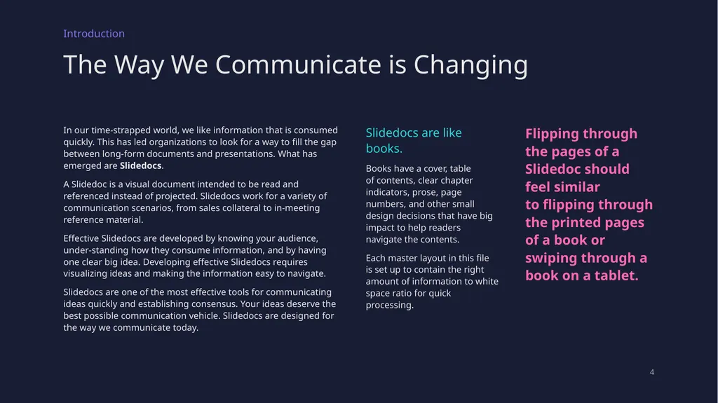 Slidedoc™ Template Theme 3 Photo by Martin Sanchez - slide 4 of 57