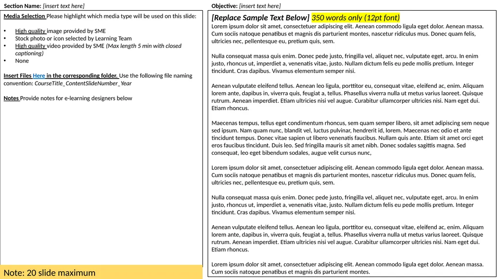 E-Learning Best Practices Template For content - slide 5 of 14