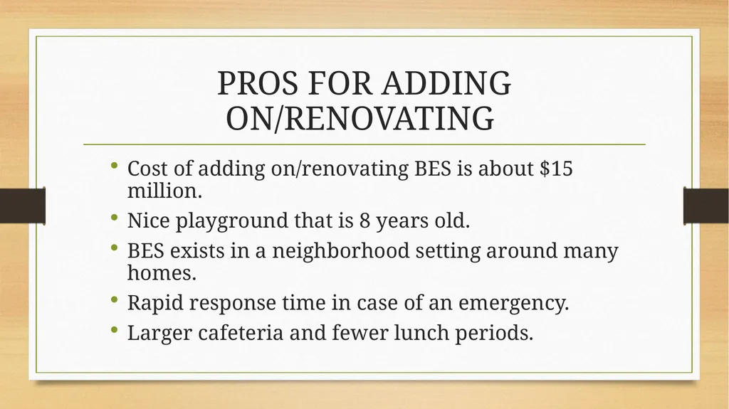 BES FACILITY TOWN HALL MEETING GENERAL INFORMATION - slide 5 of 12